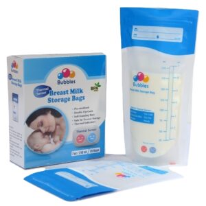 Thermal Sensor Double Ziplock Breastmilk Bags 7oz (25pcs)