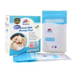 Thermal Sensor Double Ziplock Breastmilk Bags 3.4oz 100ml (25pcs)