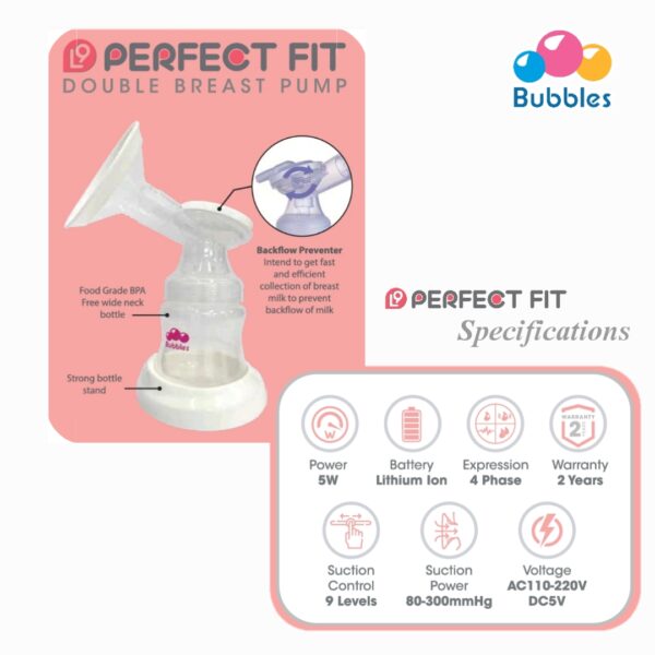 BUB0025 L9 Perfect Fit Double Breast Pump 5 L9 Perfect Fit Double Breast Pump