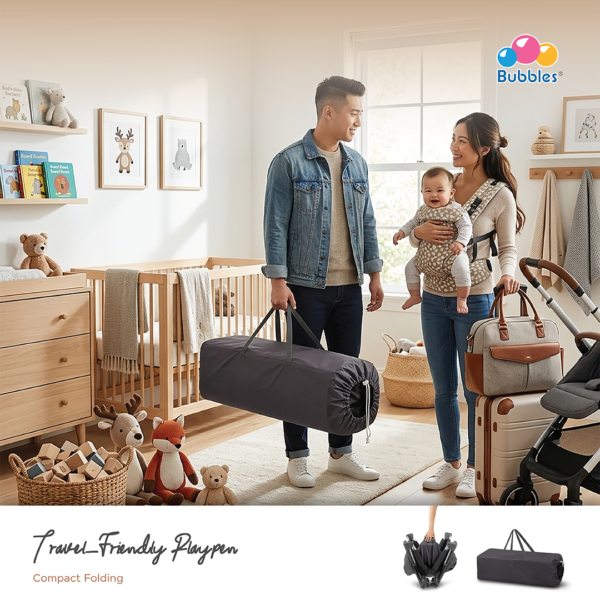 Perfecto V2 Playpen - Grey (Upgraded Version)
