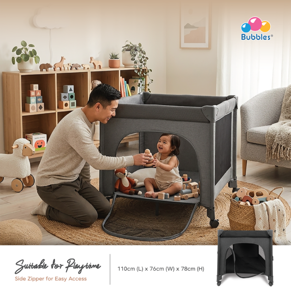 Perfecto V2 Playpen - Grey (Upgraded Version)