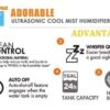 Crane Adv Adorables Ultrasonic Cool Mist Humidifiers - Train