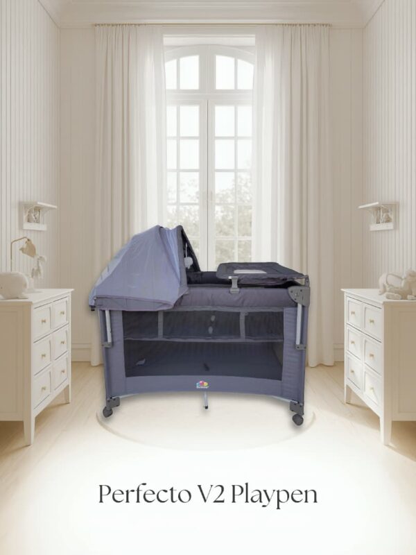 Perfecto V2 Playpen - Grey (Upgraded Version)